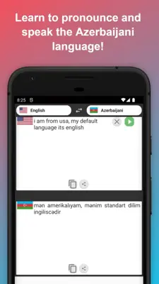 English to Azerbaijani Translator android App screenshot 1